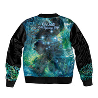 New Zealand Matariki Waiti Sleeve Zip Bomber Jacket The Beginnings Of Life LT9 - Polynesian Pride