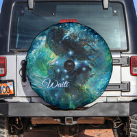 New Zealand Matariki Waiti Spare Tire Cover The Beginnings Of Life LT9 Black - Polynesian Pride