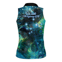 New Zealand Matariki Waiti Women Sleeveless Polo Shirt The Beginnings Of Life LT9 - Polynesian Pride