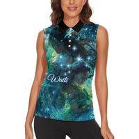 New Zealand Matariki Waiti Women Sleeveless Polo Shirt The Beginnings Of Life LT9 - Polynesian Pride