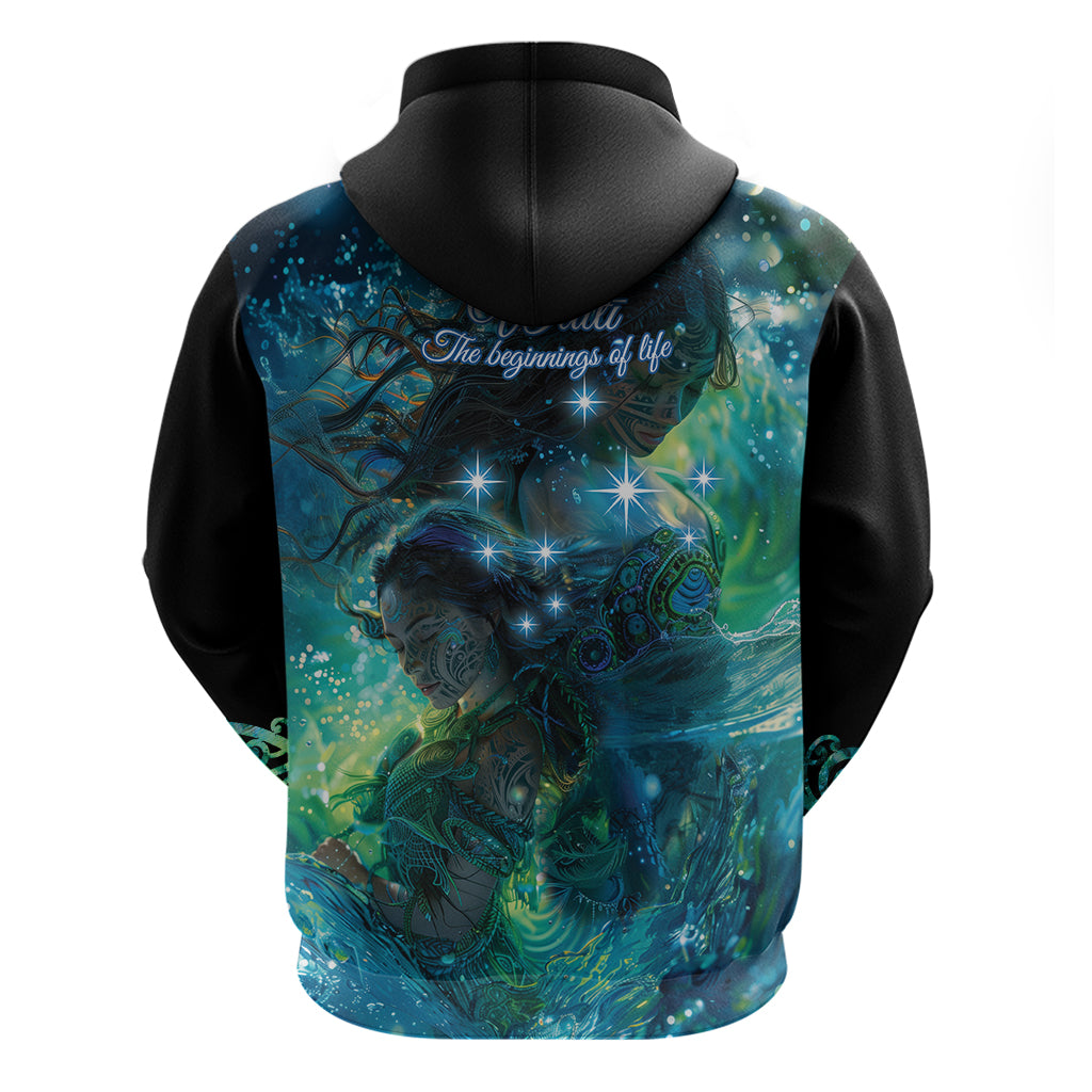 New Zealand Matariki Waiti Zip Hoodie The Beginnings Of Life LT9 - Polynesian Pride