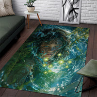 New Zealand Matariki Waiti Area Rug Waimori and The Origin Of Life LT9 Black - Polynesian Pride