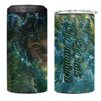New Zealand Matariki Waiti 4 in 1 Can Cooler Tumbler Waimori and The Origin Of Life LT9 One Size: 16 oz Black - Polynesian Pride