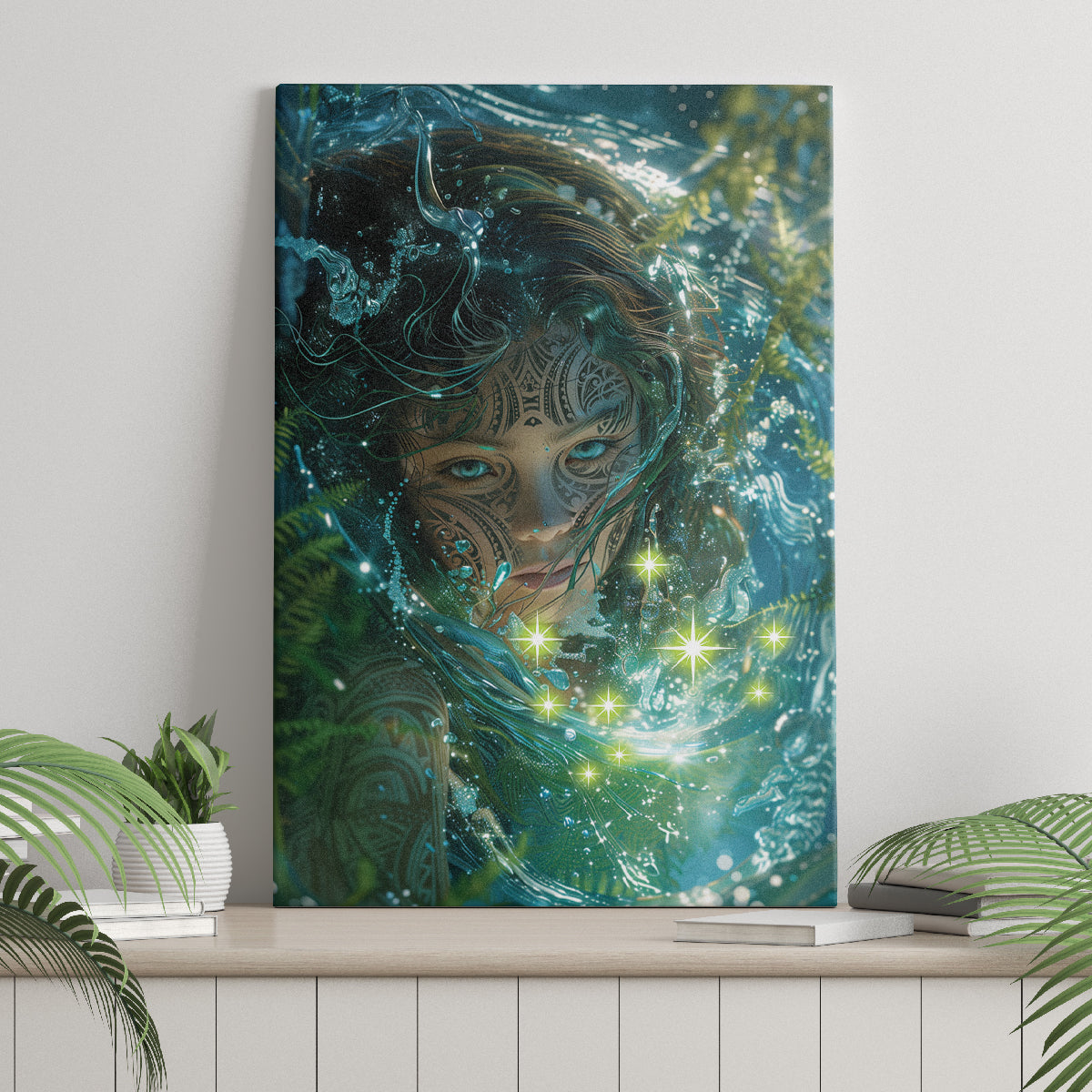 New Zealand Matariki Waiti Canvas Wall Art Waimori and The Origin Of Life LT9 - Polynesian Pride
