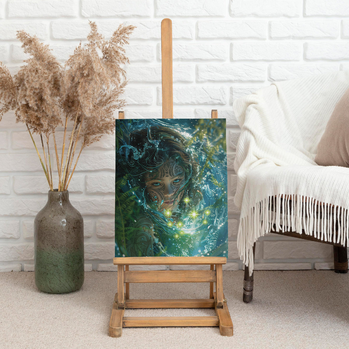 New Zealand Matariki Waiti Canvas Wall Art Waimori and The Origin Of Life LT9 - Polynesian Pride