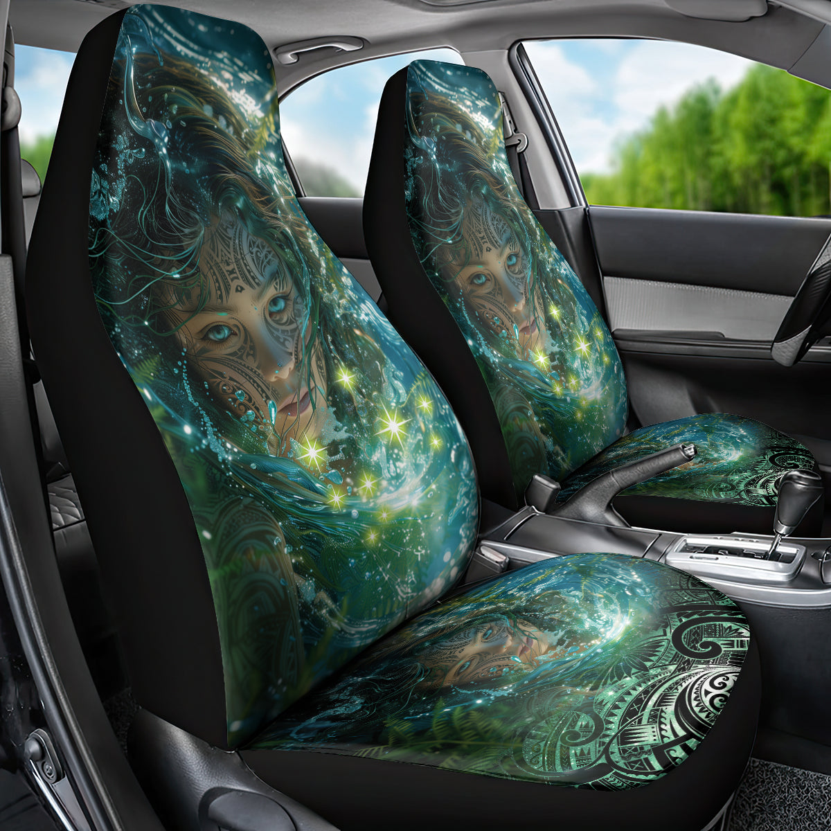 New Zealand Matariki Waiti Car Seat Cover Waimori and The Origin Of Life LT9 - Polynesian Pride
