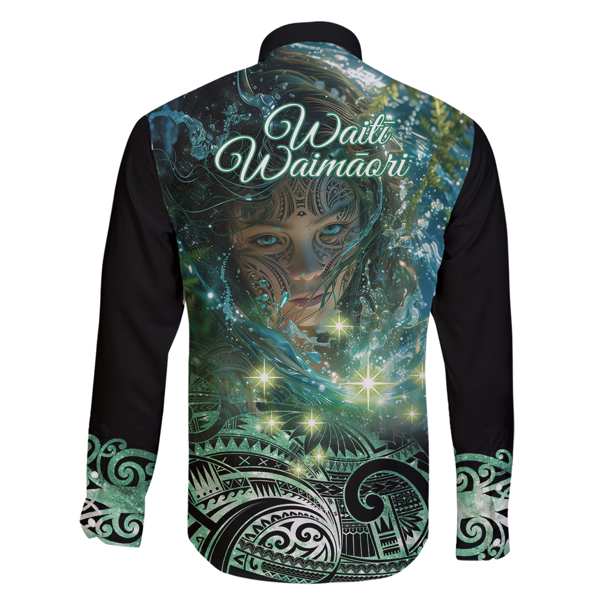 New Zealand Matariki Waiti Family Matching Long Sleeve Bodycon Dress and Hawaiian Shirt Waimori and The Origin Of Life LT9 - Polynesian Pride