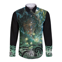 New Zealand Matariki Waiti Long Sleeve Button Shirt Waimori and The Origin Of Life LT9 Unisex Black - Polynesian Pride