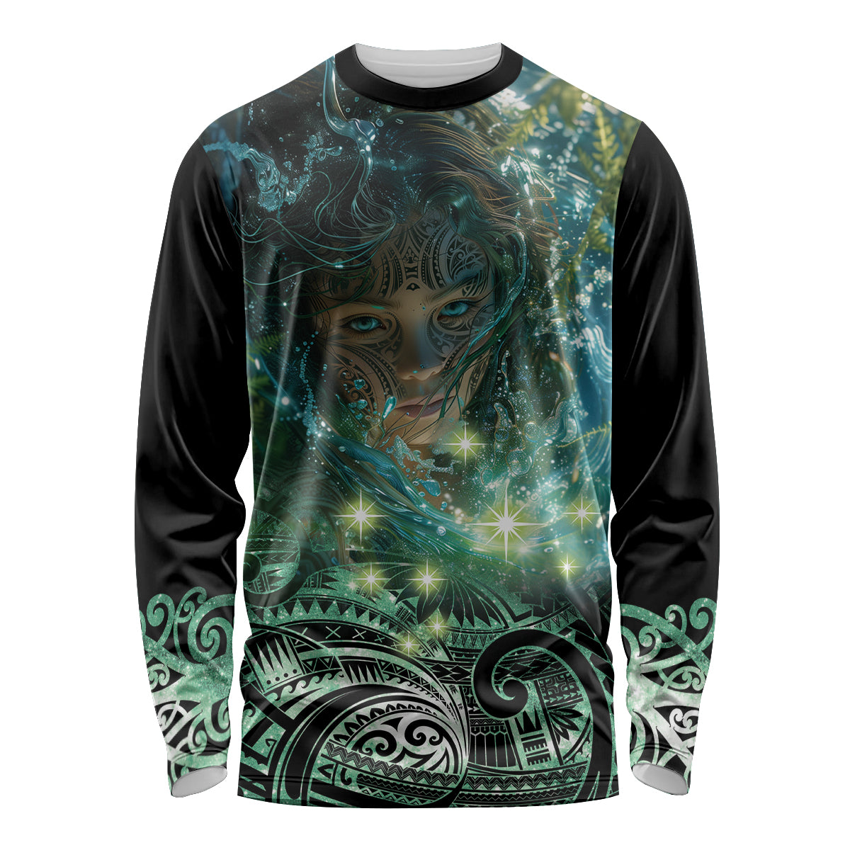 New Zealand Matariki Waiti Long Sleeve Shirt Waimori and The Origin Of Life LT9 Unisex Black - Polynesian Pride