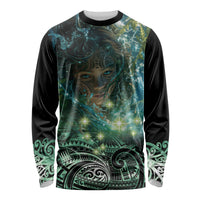 New Zealand Matariki Waiti Long Sleeve Shirt Waimori and The Origin Of Life LT9 Unisex Black - Polynesian Pride