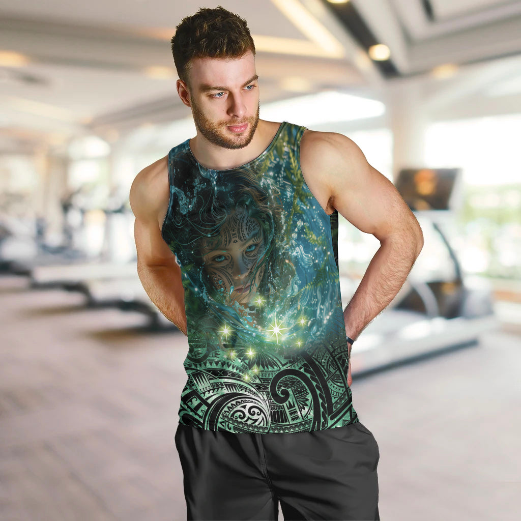 New Zealand Matariki Waiti Men Tank Top Waimori and The Origin Of Life LT9 Black - Polynesian Pride