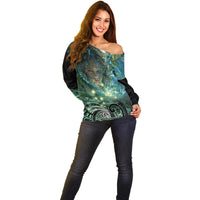 New Zealand Matariki Waiti Off Shoulder Sweater Waimori and The Origin Of Life LT9 - Polynesian Pride