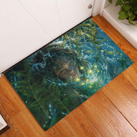 New Zealand Matariki Waiti Rubber Doormat Waimori and The Origin Of Life LT9 Black - Polynesian Pride