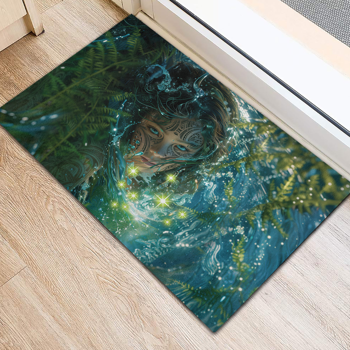 New Zealand Matariki Waiti Rubber Doormat Waimori and The Origin Of Life LT9 - Polynesian Pride