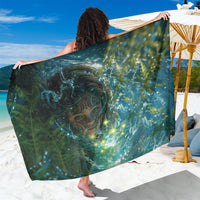 New Zealand Matariki Waiti Sarong Waimori and The Origin Of Life LT9 One Size 44 x 66 inches Black - Polynesian Pride