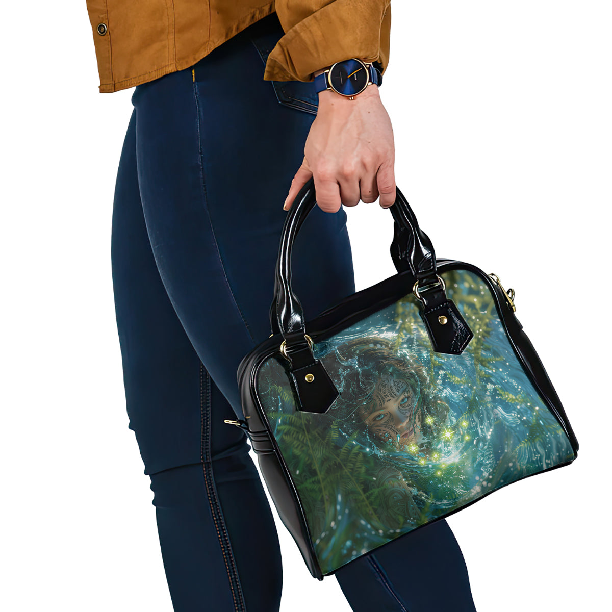 New Zealand Matariki Waiti Shoulder Handbag Waimori and The Origin Of Life LT9 - Polynesian Pride