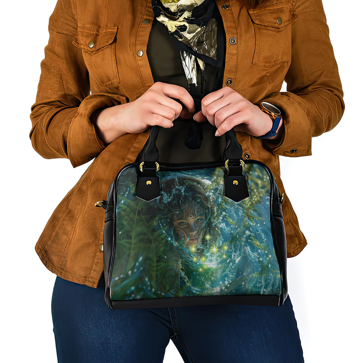 New Zealand Matariki Waiti Shoulder Handbag Waimori and The Origin Of Life LT9 - Polynesian Pride