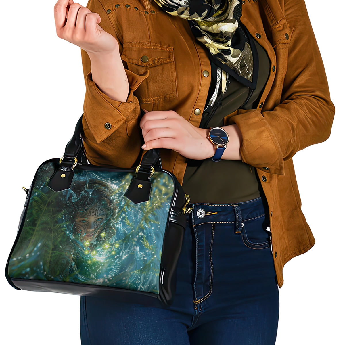 New Zealand Matariki Waiti Shoulder Handbag Waimori and The Origin Of Life LT9 - Polynesian Pride