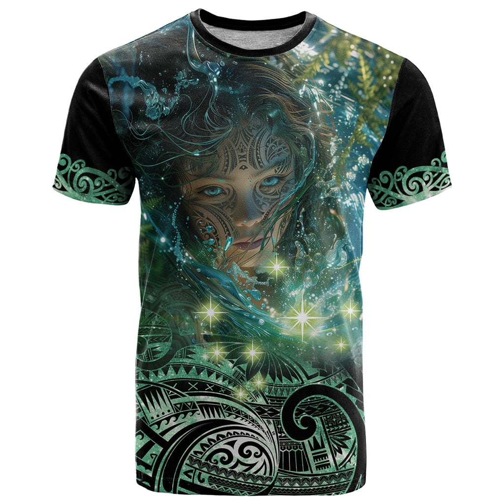 New Zealand Matariki Waiti T Shirt Waimori and The Origin Of Life LT9 Black - Polynesian Pride