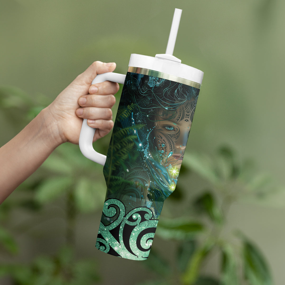 New Zealand Matariki Waiti Tumbler With Handle Waimori and The Origin Of Life LT9 - Polynesian Pride
