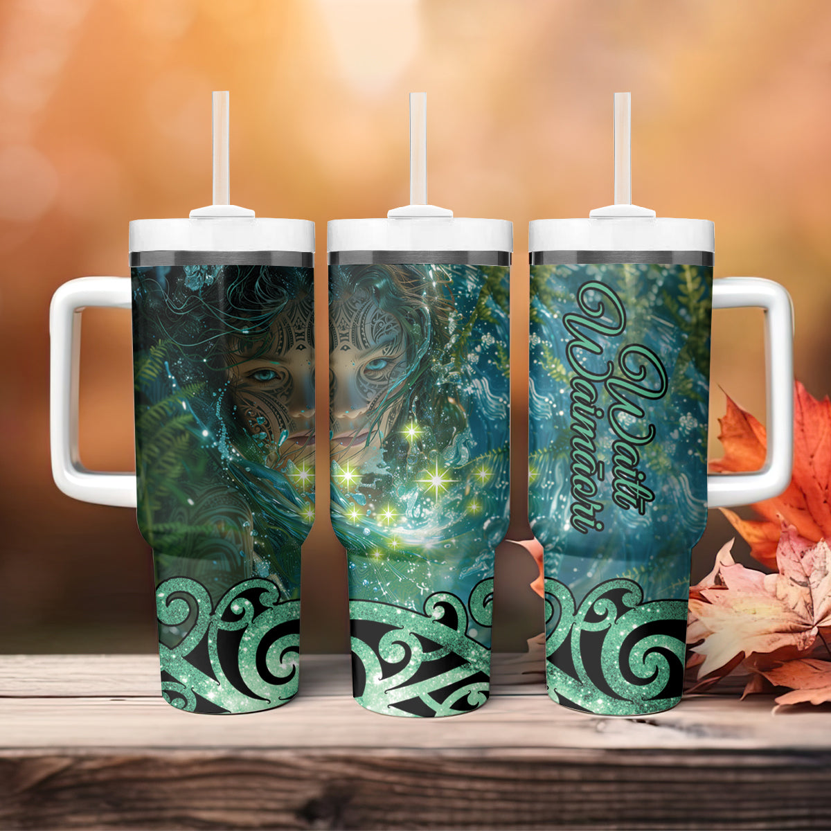 New Zealand Matariki Waiti Tumbler With Handle Waimori and The Origin Of Life LT9 - Polynesian Pride
