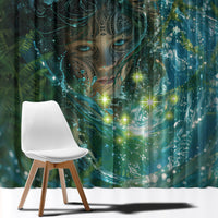 New Zealand Matariki Waiti Window Curtain Waimori and The Origin Of Life LT9 - Polynesian Pride