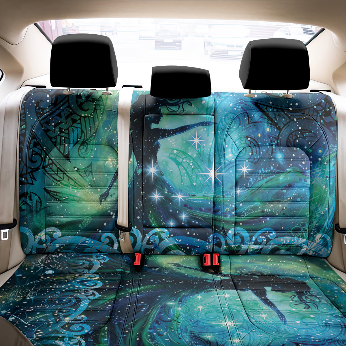 New Zealand Matariki Hiwa-i-te-rangi Back Car Seat Cover Titiro ki nga Whetu Wishing Star LT9 - Polynesian Pride