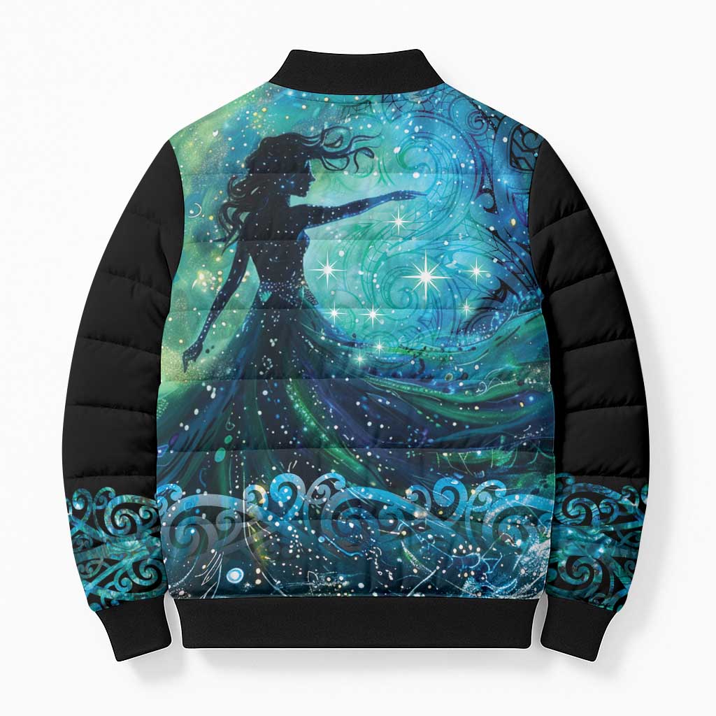 New Zealand Matariki Hiwa-i-te-rangi Bomber Puffer Jacket Titiro ki nga Whetu Wishing Star LT9 - Polynesian Pride