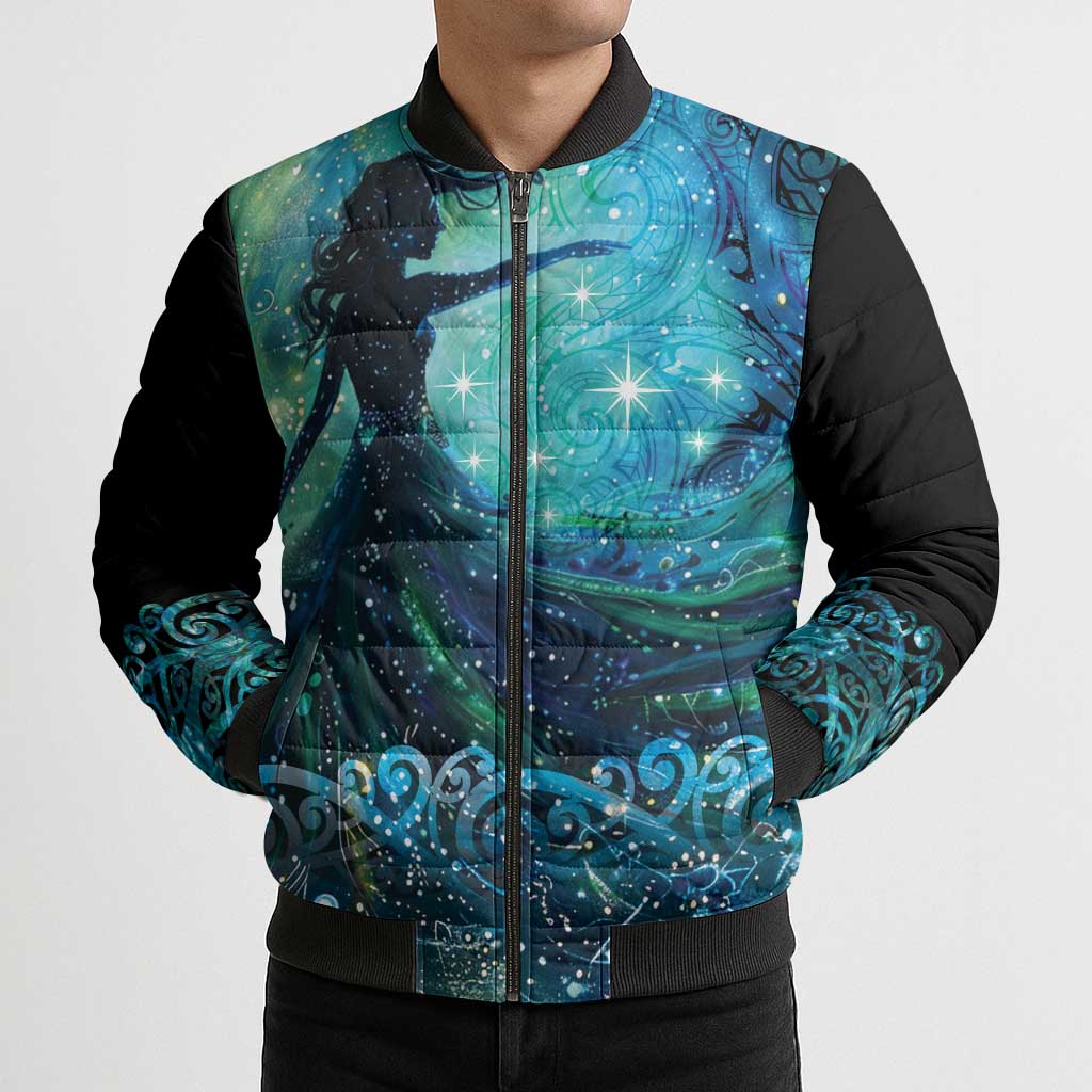 New Zealand Matariki Hiwa-i-te-rangi Bomber Puffer Jacket Titiro ki nga Whetu Wishing Star LT9 - Polynesian Pride