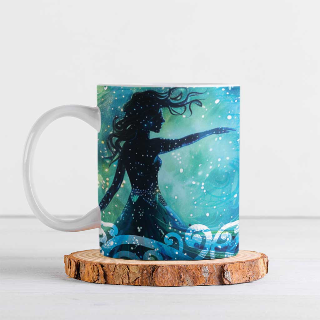 New Zealand Matariki Hiwa-i-te-rangi Ceramic Mug Titiro ki nga Whetu Wishing Star LT9 Black - Polynesian Pride
