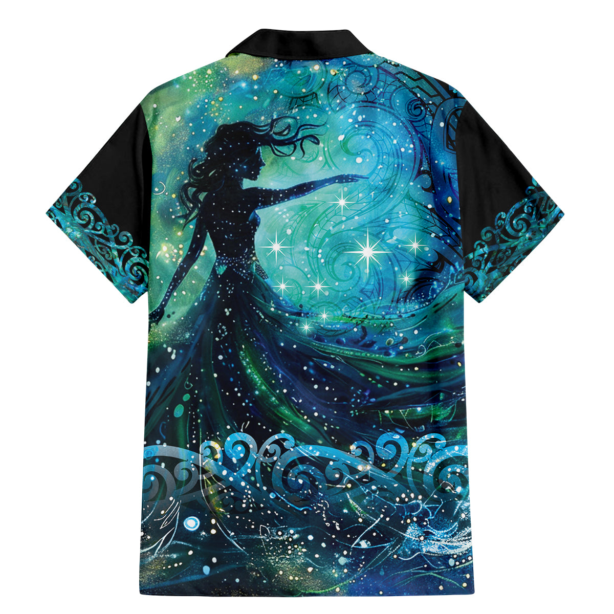 New Zealand Matariki Hiwa-i-te-rangi Family Matching Mermaid Dress and Hawaiian Shirt Titiro ki nga Whetu Wishing Star LT9 - Polynesian Pride