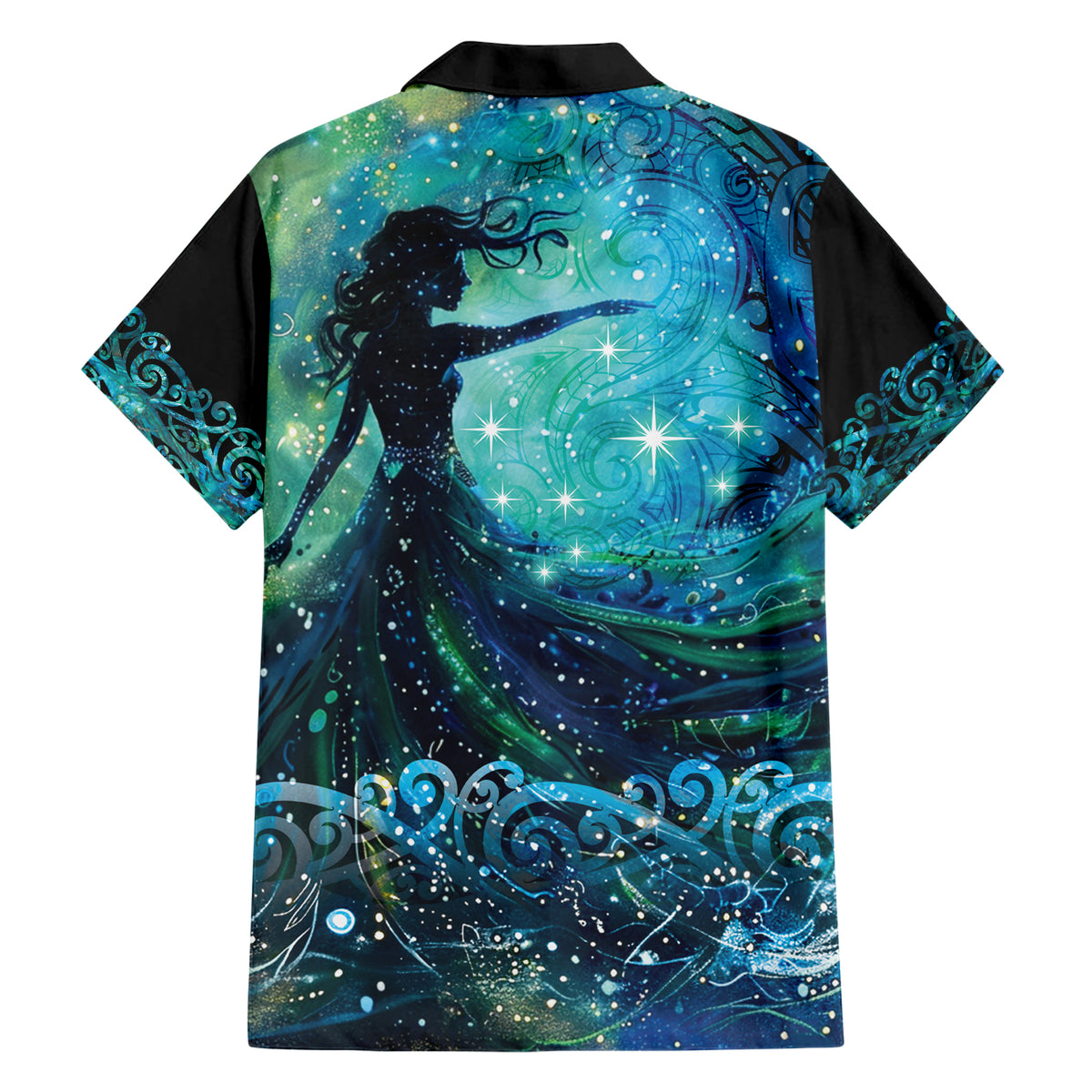 New Zealand Matariki Hiwa-i-te-rangi Family Matching Short Sleeve Bodycon Dress and Hawaiian Shirt Titiro ki nga Whetu Wishing Star LT9 - Polynesian Pride