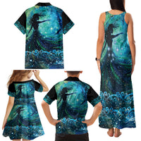 New Zealand Matariki Hiwa-i-te-rangi Family Matching Tank Maxi Dress and Hawaiian Shirt Titiro ki nga Whetu Wishing Star LT9 - Polynesian Pride