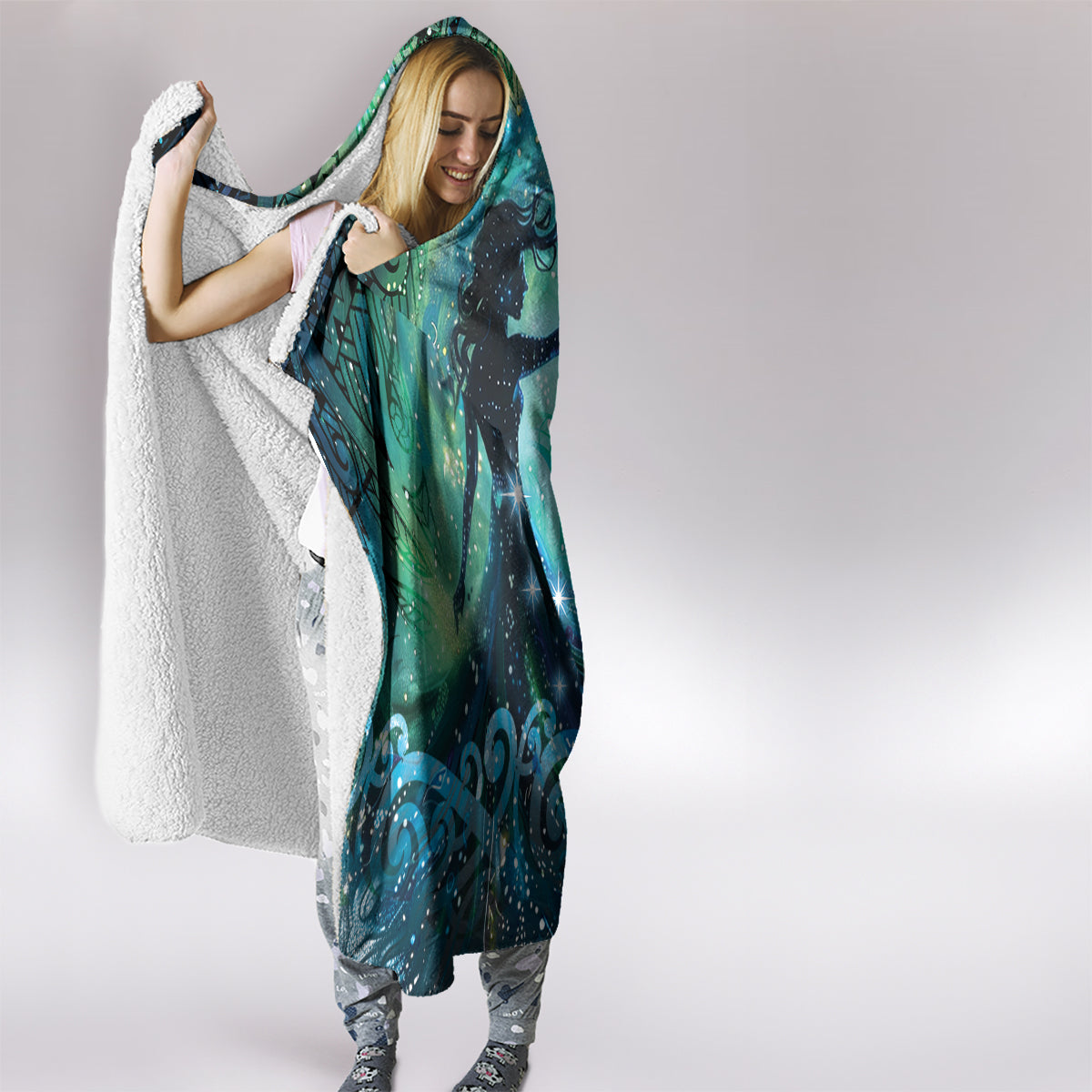 New Zealand Matariki Hiwa-i-te-rangi Hooded Blanket Titiro ki nga Whetu Wishing Star LT9 - Polynesian Pride