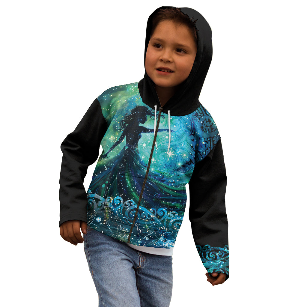 New Zealand Matariki Hiwa-i-te-rangi Kid Hoodie Titiro ki nga Whetu Wishing Star LT9 - Polynesian Pride