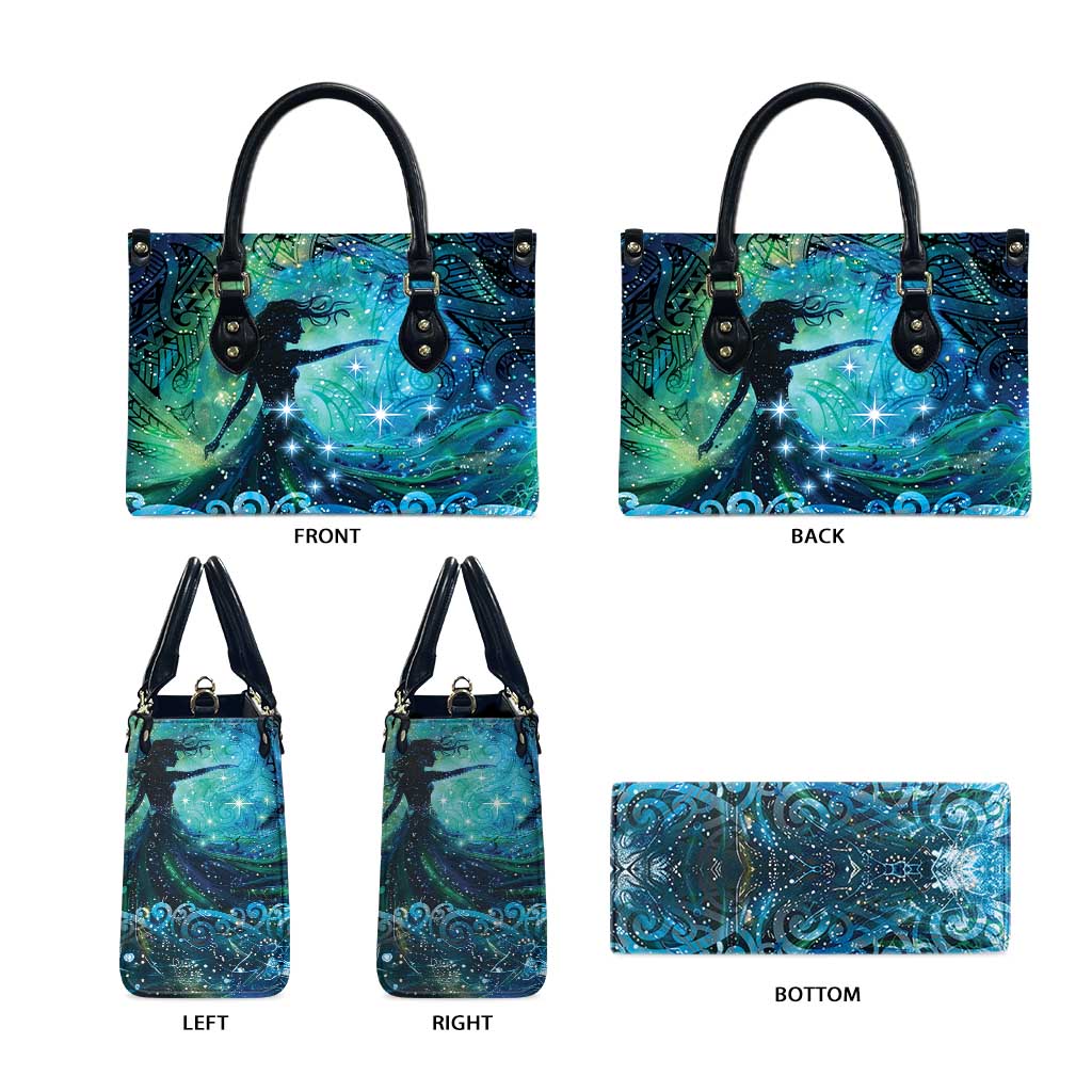 New Zealand Matariki Hiwa-i-te-rangi Leather Bag Titiro ki nga Whetu Wishing Star LT9 - Polynesian Pride