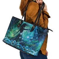 New Zealand Matariki Hiwa-i-te-rangi Leather Tote Bag Titiro ki nga Whetu Wishing Star LT9 - Polynesian Pride