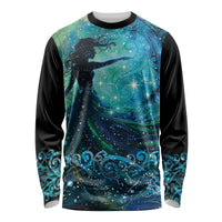 New Zealand Matariki Hiwa-i-te-rangi Long Sleeve Shirt Titiro ki nga Whetu Wishing Star LT9 Unisex Black - Polynesian Pride