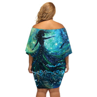 New Zealand Matariki Hiwa-i-te-rangi Off Shoulder Short Dress Titiro ki nga Whetu Wishing Star LT9 - Polynesian Pride