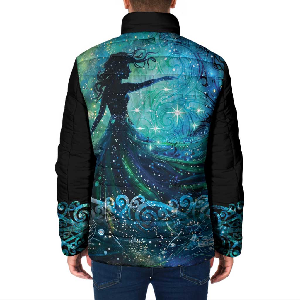 New Zealand Matariki Hiwa-i-te-rangi Padded Jacket Titiro ki nga Whetu Wishing Star LT9 - Polynesian Pride
