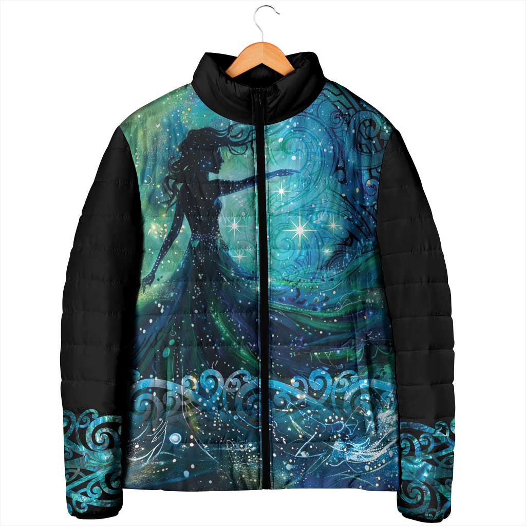 New Zealand Matariki Hiwa-i-te-rangi Padded Jacket Titiro ki nga Whetu Wishing Star LT9 - Polynesian Pride