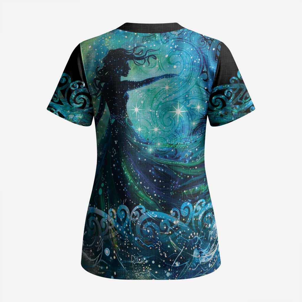 New Zealand Matariki Hiwa-i-te-rangi Scrub Top Titiro ki nga Whetu Wishing Star LT9 - Polynesian Pride