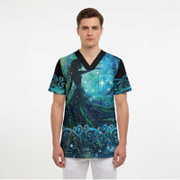 New Zealand Matariki Hiwa-i-te-rangi Scrub Top Titiro ki nga Whetu Wishing Star LT9 - Polynesian Pride