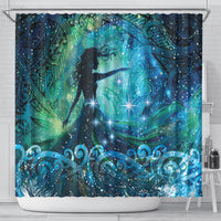 New Zealand Matariki Hiwa-i-te-rangi Shower Curtain Titiro ki nga Whetu Wishing Star LT9 - Polynesian Pride