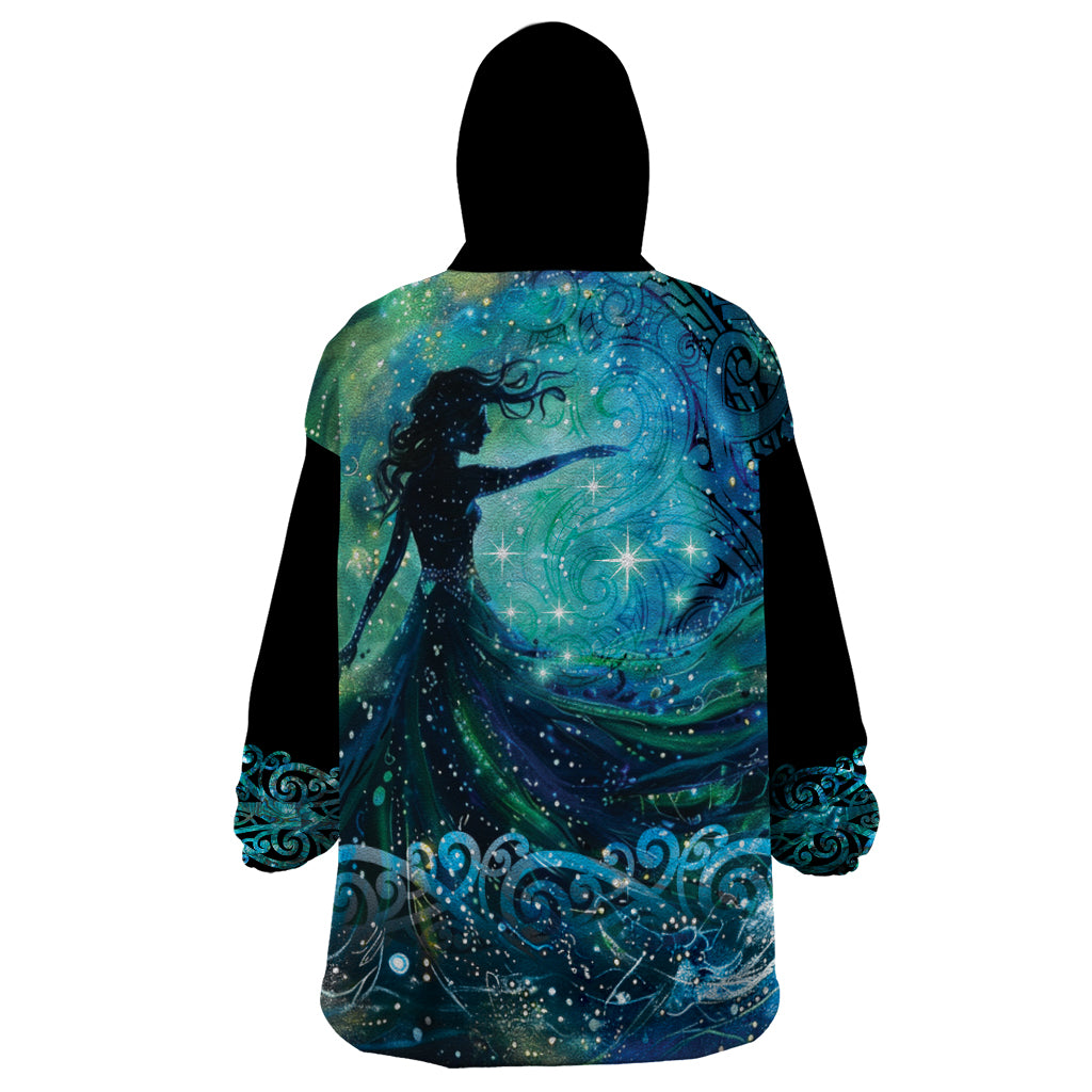 New Zealand Matariki Hiwa-i-te-rangi Wearable Blanket Hoodie Titiro ki nga Whetu Wishing Star LT9 - Polynesian Pride