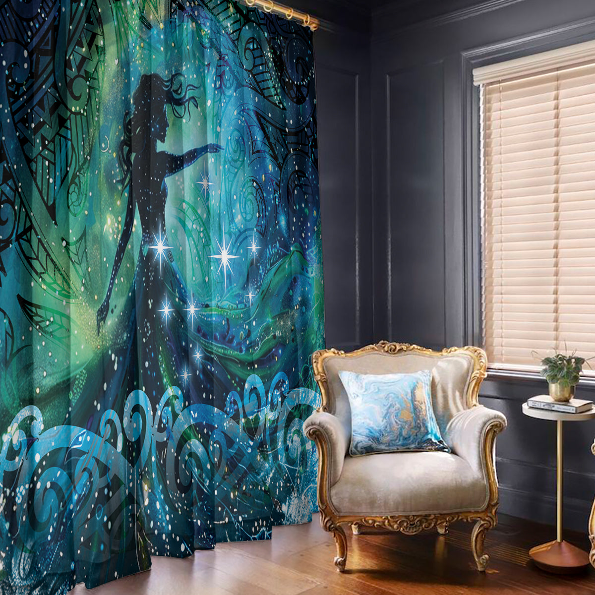 New Zealand Matariki Hiwa-i-te-rangi Window Curtain Titiro ki nga Whetu Wishing Star LT9 - Polynesian Pride