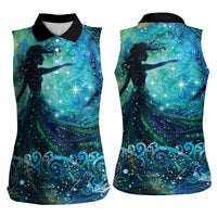 New Zealand Matariki Hiwa-i-te-rangi Women Sleeveless Polo Shirt Titiro ki nga Whetu Wishing Star LT9 - Polynesian Pride