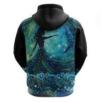 New Zealand Matariki Hiwa-i-te-rangi Zip Hoodie Titiro ki nga Whetu Wishing Star LT9 - Polynesian Pride