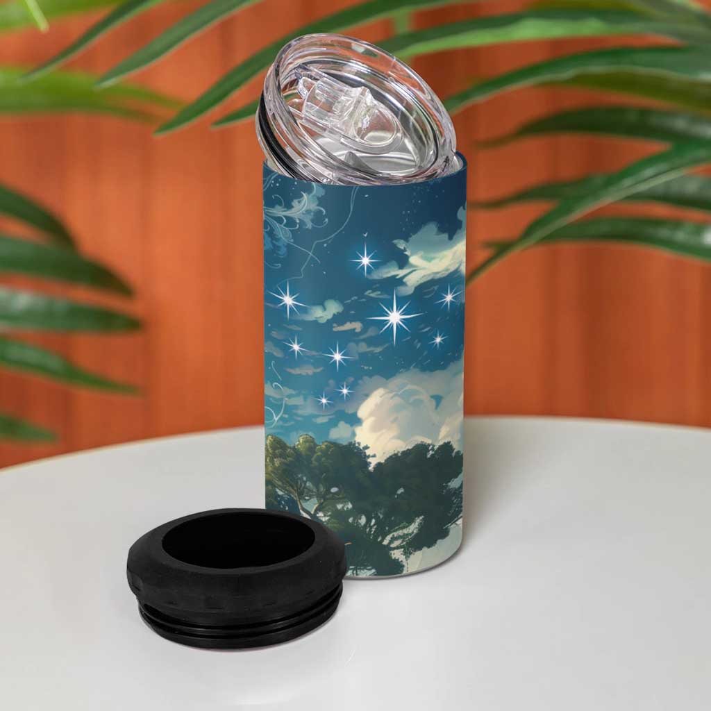 New Zealand Matariki Ururangi 4 in 1 Can Cooler Tumbler The Murmur Of The Wind LT9 - Polynesian Pride