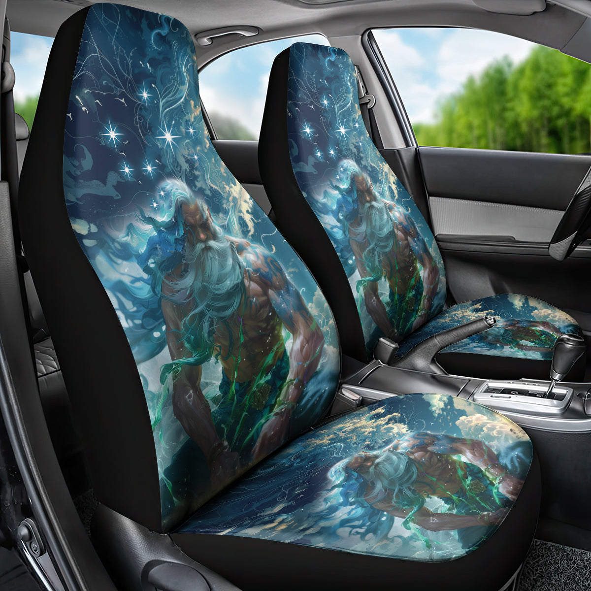 New Zealand Matariki Ururangi Car Seat Cover The Murmur Of The Wind LT9 - Polynesian Pride